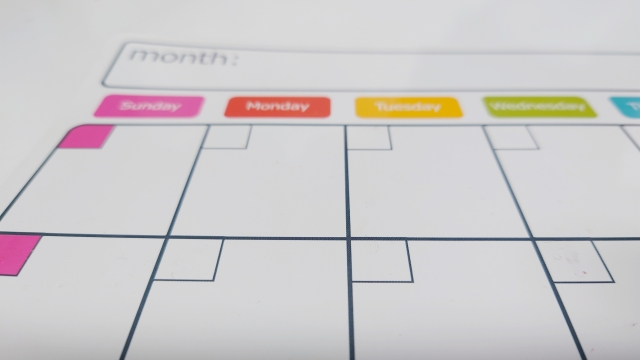 自分で書き込むカレンダー